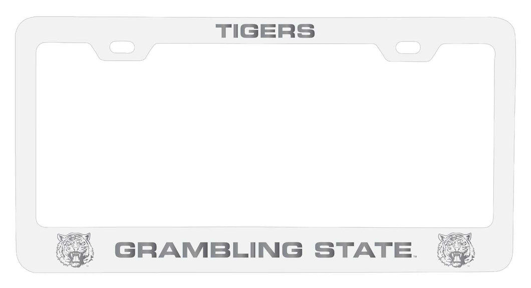 Grambling State Tigers Etched Metal License Plate Frame - Choose Your Color